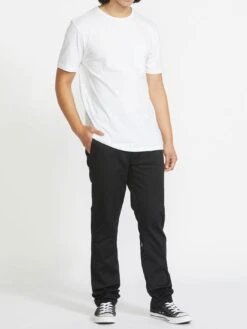 Volcom Frickin Slim Stretch Black Pants(Volocm Frickin Slim Stretch Black Pants Ho24) -ThinkEmpire Shop A1112305 BLK OM FB