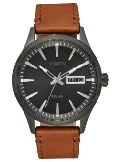 Sentry Solar Leather Watch(Nixon Sentry Solar Leather Watch)