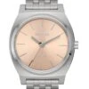 Time Teller Solar Silver/Salmon Watch(Nixon Time Teller Solar Silver Salmon Watch 2025)