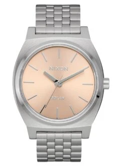 Time Teller Solar Silver/Salmon Watch(Nixon Time Teller Solar Silver Salmon Watch 2025)