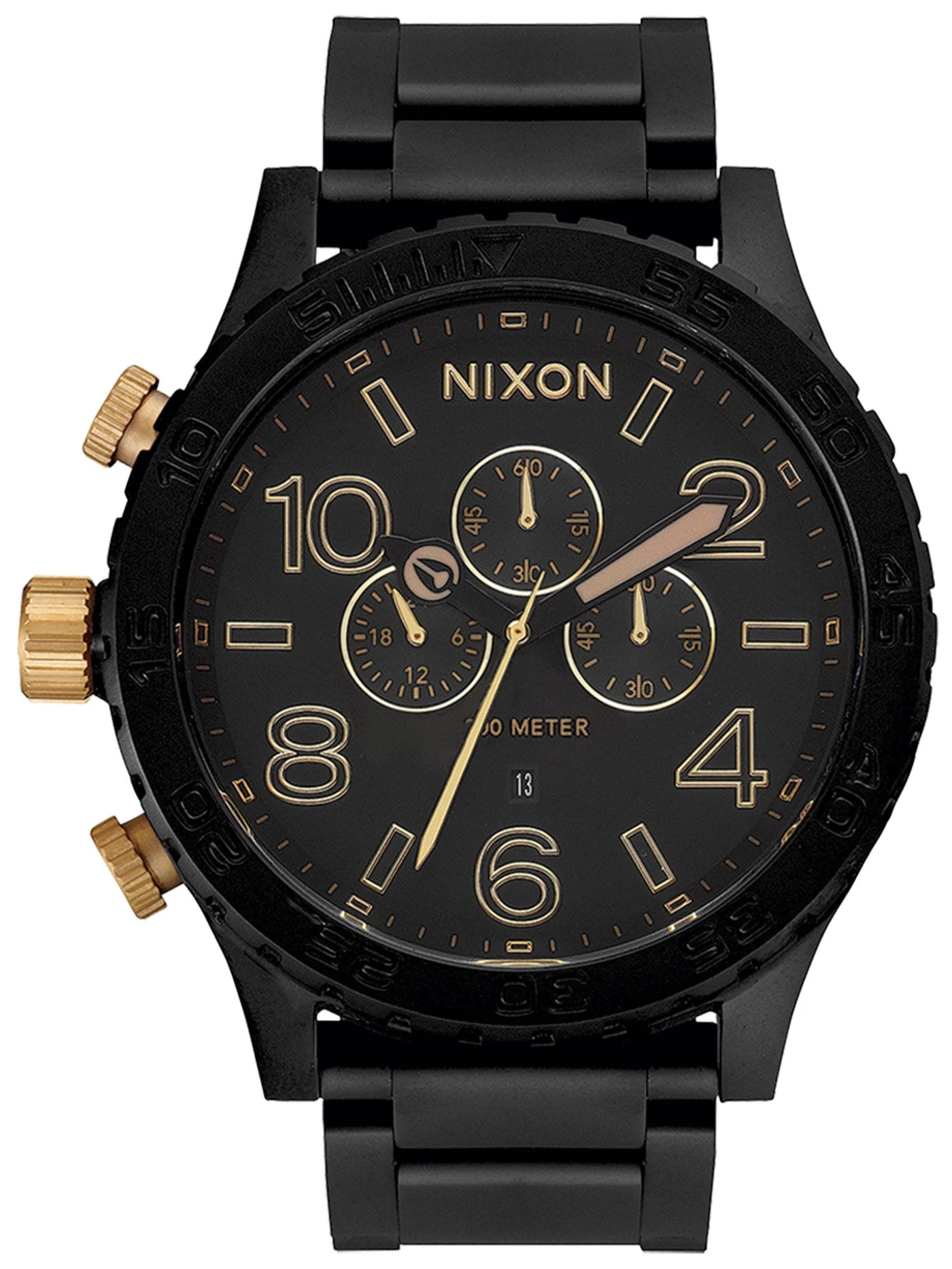 51-30 Chrono Matte Black/Gold Watch(Nixon 51 30 Chrono Matte Black Gold Watch 2024) 1 51-30 Chrono Matte Black/Gold Watch(Nixon 51 30 Chrono Matte Black Gold Watch 2024)