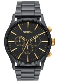 Sentry Chrono Matte Black/Gold Watch(Nixon Sentry Chrono Matte Black Gold Watch 2024)