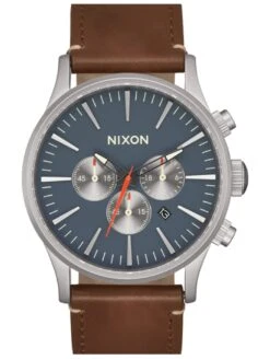 Sentry Chrono Leather LT Gunmetal/Basalt/Sienna Watch(Nixon Sentry Chrono Leather Lt Gunmetal Basalt Sienna Watch 2025)
