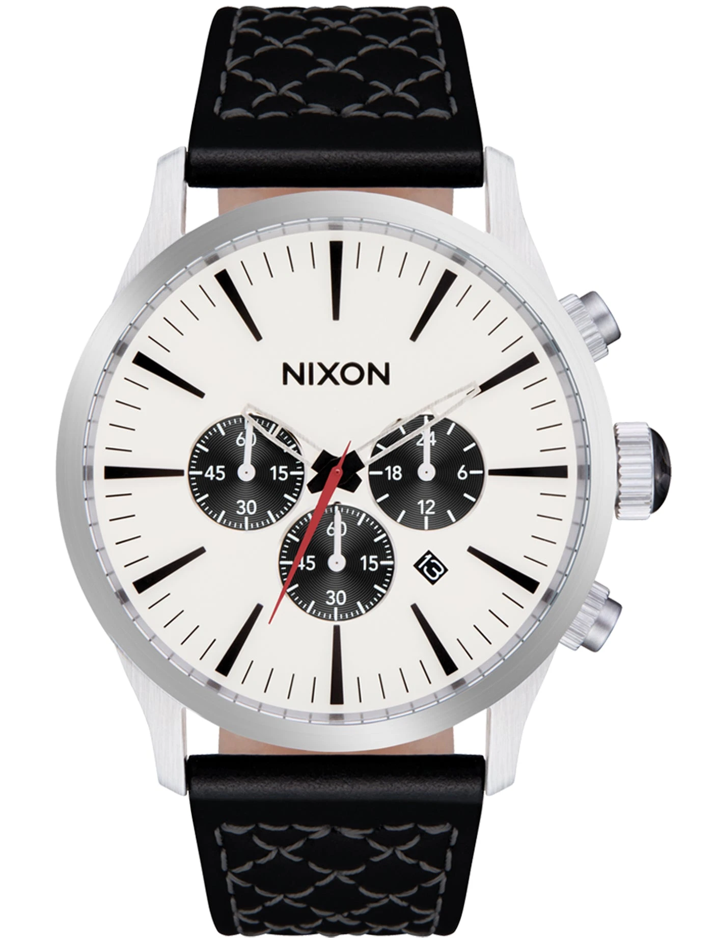 Sentry Chrono Leather Chrome/Cloud Sunray/Black Watch(Nixon Sentry Chrono Leather Chrome Cloud Sunray Black Watch 2024) 1 Sentry Chrono Leather Chrome/Cloud Sunray/Black Watch(Nixon Sentry Chrono Leather Chrome Cloud Sunray Black Watch 2024)