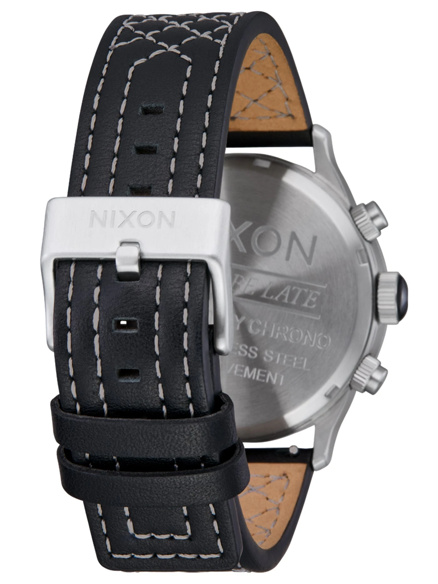 Sentry Chrono Leather Chrome/Cloud Sunray/Black Watch(Nixon Sentry Chrono Leather Chrome Cloud Sunray Black Watch 2024) 4 Sentry Chrono Leather Chrome/Cloud Sunray/Black Watch(Nixon Sentry Chrono Leather Chrome Cloud Sunray Black Watch 2024) - Image 4