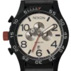 51-30 Chrono Leather Black / Pumice / Charcoal(Nixon 51 30 Chrono Leather Black Pumice Charcoal Sp24)