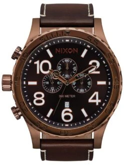 51-30 Chrono Leather Chocolate/Dark Roast/Brown Watch(Nixon 51 30 Chrono Leather Chocolate Dark Roast Brown Watch 2024)