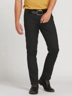 Vorta Slim Fit Jeans(Volcom Vorta Slim Fit Jeans Black On Black Co)