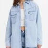 Dorsey XL Western Indigo Stonewash Long Sleeve Buttondown Shirt(Levis Dorsey Xl Western Long Sleeve Buttondown Shirt Co)