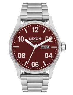 The Sentry SS Silver/Cranberry Watch(Nixon The Sentry Ss Silver Cranberry Watch)