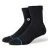 Icon Quarter Black 3 Pack Socks(Stance Icon Quarter Black 3 Pack Socks Co)