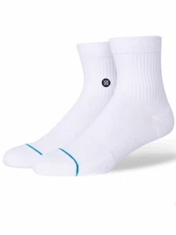 Icon Quarter White Socks(Stance Icon Quarter White Socks C O)
