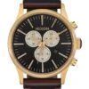 Sentry Chrono Leather Watch(Nixon Sentry Chrono Leather Watch Gold Indigo)