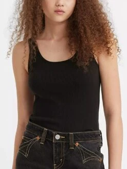 Essential Rib Caviar Tank Top(Levis Essential Rib Caviar Tank Top Women Sp25)