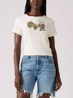 Graphic Essential Sporty Muttley Crew N Egret T-Shirt(Levis Graphic Essential Sporty Muttley Crew N Egret T Shirt Women Fa25)