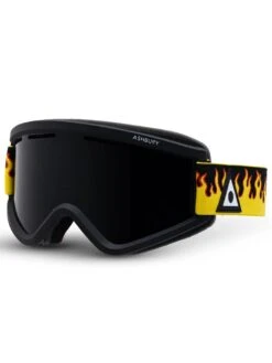 Blackbird Yellow Flame/Dark Smoke Goggle + Spare Lens(Ashubry Blackbird Yellow Flame Dark Smoke Goggle Spare Lens Wt25)