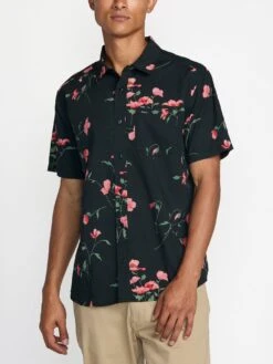 Botanical Short Sleeve Buttondown Shirt(Rvca Botanical Short Sleeve Buttondown Shirt Su25)