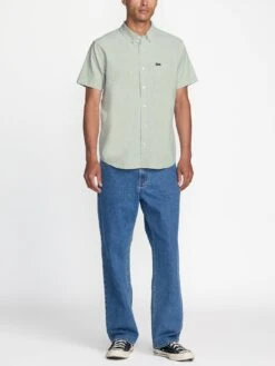 Thatll Do Stretch Short Sleeve Buttondown Shirt(Rvca Thatll Do Stretch Short Sleeve Buttondown Shirt Su25) -ThinkEmpire Shop AVYWT00544 RGR OM FB