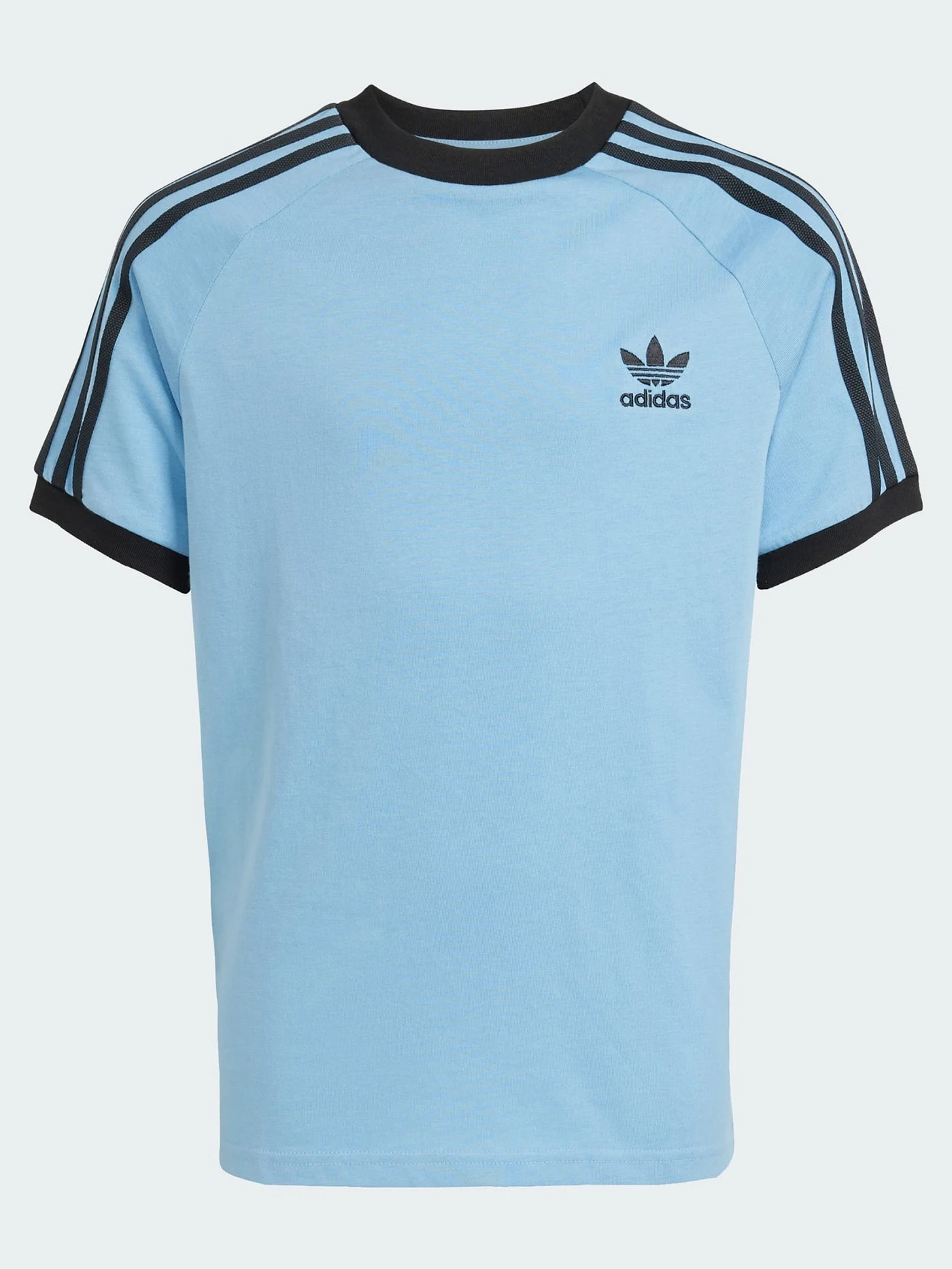 Adicolor 3 Stripes Ash Blue T-Shirt (Boys 7-14)(Adidas Adicolor 3 Stripes Ash Blue T Shirt Boys 7 14 Fa25) 2 Adicolor 3 Stripes Ash Blue T-Shirt (Boys 7-14)(Adidas Adicolor 3 Stripes Ash Blue T Shirt Boys 7 14 Fa25) - Image 2