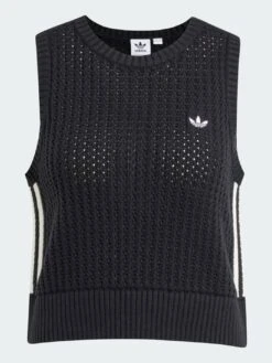 Knitted Vest Black Tank Top(Adidas Knitted Vest Black Women Sp25) 5 Knitted Vest Black Tank Top(Adidas Knitted Vest Black Women Sp25) -ThinkEmpire Shop Adicolor Knitted Vest Black JD09