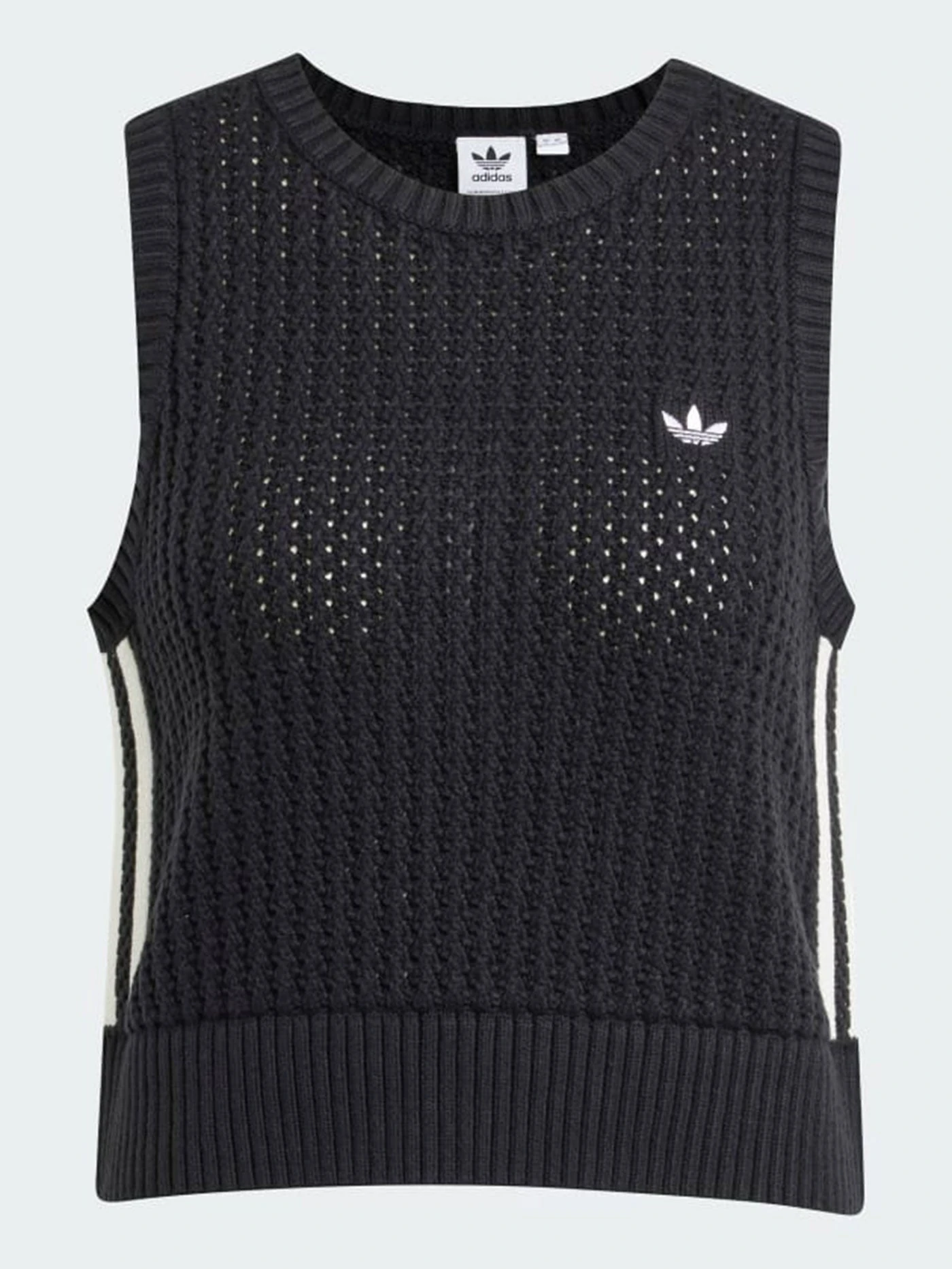 Knitted Vest Black Tank Top(Adidas Knitted Vest Black Women Sp25) 3 Knitted Vest Black Tank Top(Adidas Knitted Vest Black Women Sp25) - Image 3