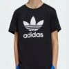 Adicolor Trefoil Black T-Shirt (Boys 7-14)(Adidas Adicolor Trefoil Black T Shirt Boys 7 14 Sp25)