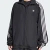 Track Black Oversized Jacket(Adidas Track Black Oversized Jacket Sp25)