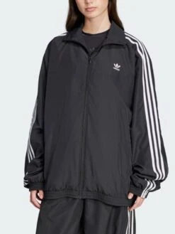 Track Black Oversized Jacket(Adidas Track Black Oversized Jacket Sp25)