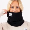Adjustable Fleece Black Neckwarmer(Eivy Adjustable Fleece Black Neckwarmer Women Wt25)