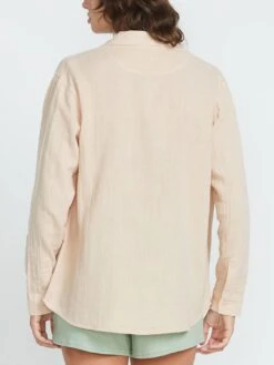 Lil Long Sleeve Buttondown Shirt(Volcom Lil Long Sleeve Buttondown Shirt Women Sp25) -ThinkEmpire Shop B0512500 CHG OM B