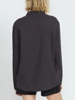 Lil Long Sleeve Buttondown Shirt(Volcom Lil Long Sleeve Buttondown Shirt Women Sp25) -ThinkEmpire Shop B0512500 VBK OM B