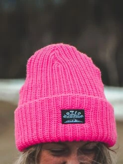 Neon Pink Beanie(Notice The Reckless Neon Pink Beanie Women Wt25)