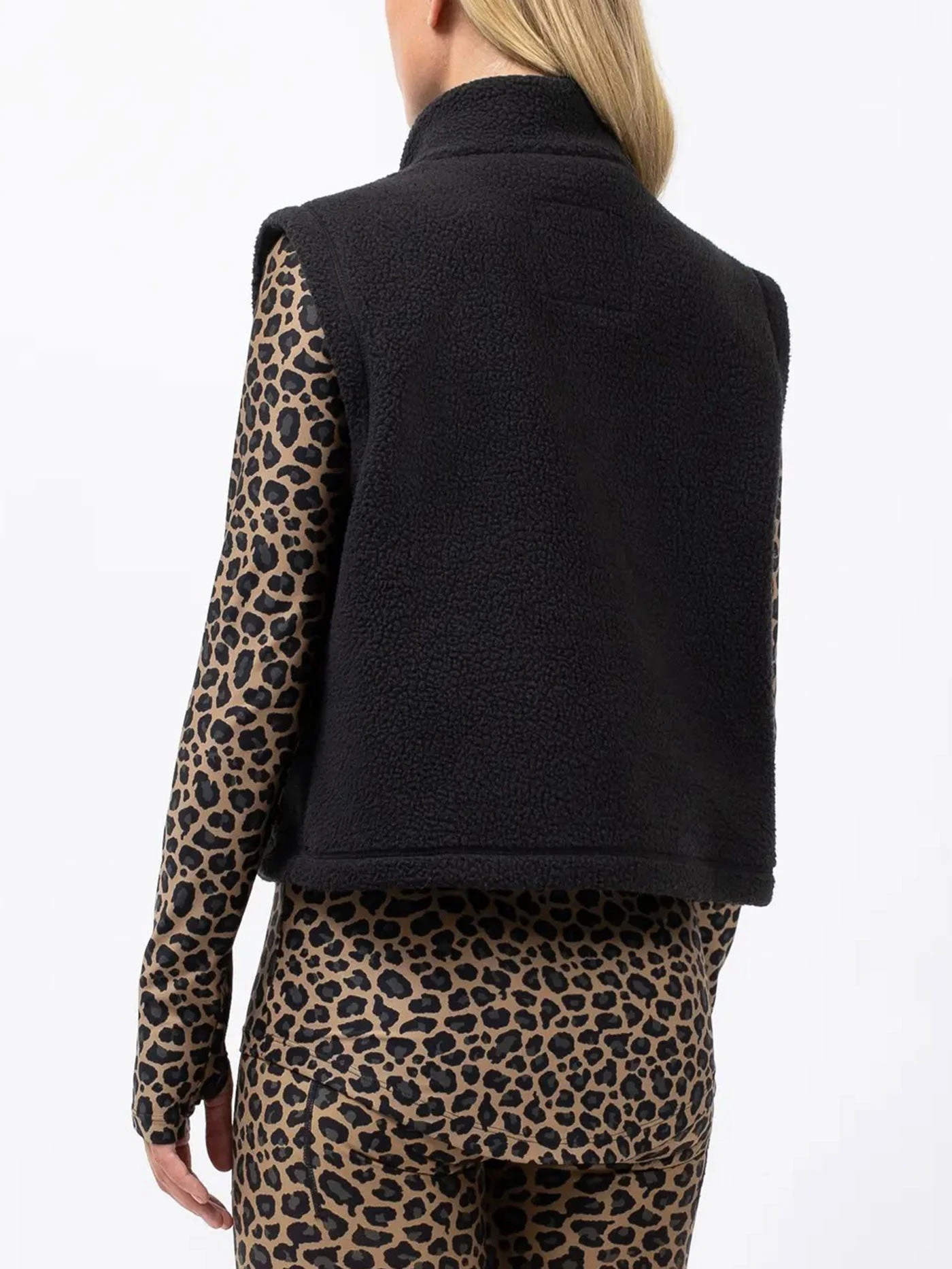 Boxy Sherpa Black Vest(Eivy0boxy Sherpa Black Vest Women Wt25) 4 Boxy Sherpa Black Vest(Eivy0boxy Sherpa Black Vest Women Wt25) - Image 4