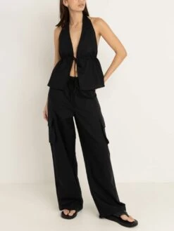 Cove Halter Top(Rhythm Cove Halter Top Women Fa25) -ThinkEmpire Shop CD24W FT23 BLK COVEHALTERTOP BAC2