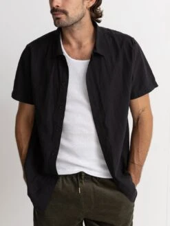 Classic Linen Short Sleeve Buttondown Shirt(Rhythm Classic Linen Short Sleeve Buttondown Shirt Sp25) -ThinkEmpire Shop CL21M WT05 CLASSIC LINEN SHIRT B1