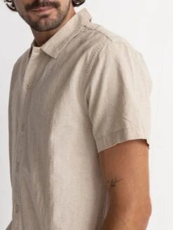 Classic Linen Short Sleeve Buttondown Shirt(Rhythm Classic Linen Short Sleeve Buttondown Shirt Sp25) -ThinkEmpire Shop CL21M WT05 CLASSIC LINEN SHIRT S1