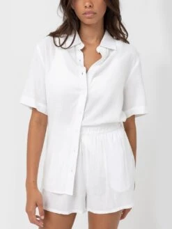 Classic Lounge Short Sleeve Buttondown Shirt(Rhythm Classic Lounge Short Sleeve Buttondown Shirt Women Sp25) -ThinkEmpire Shop CL23W FT02 CLASSIC LOUNGE SHIRT 51986b34 28bb 407e 9f3b 054af6a1a71d