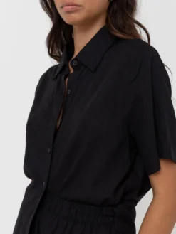 Classic Lounge Short Sleeve Buttondown Shirt(Rhythm Classic Lounge Short Sleeve Buttondown Shirt Women Sp25) -ThinkEmpire Shop CLA24W FT02 CLASSIC LOUNGE SHIRT4