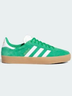 Gazelle ADV Green/White/Gold Met Shoes(Adidas Gazelle Adv Green White Gold Met Shoes Sp25)