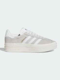 Gazelle Bold Grey Two/White/Core White Shoes(Adidas Gazelle Bold Grey Two White Core White Shoes Sp25)