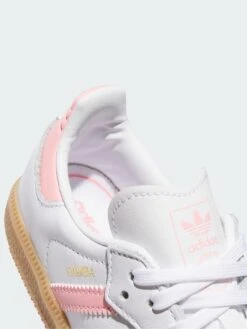 Samba OG White/Semi Pink Spark/Gum3 Shoes (Little Kids)(Adidas Samba Og White Semi Pink Spark Gum3 Shoes Little Kids Sp25) -ThinkEmpire Shop Chaussure Samba OG Enfants blanc7