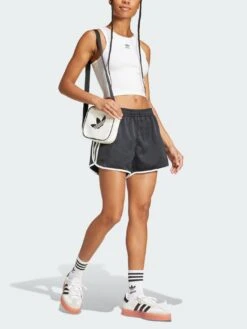 Trefoil Essential Rib White Tank Top(Adidas Trefoil Essential Rib White Tank Top Women Sp25) -ThinkEmpire Shop Essentials Ribbed Tank Top White2
