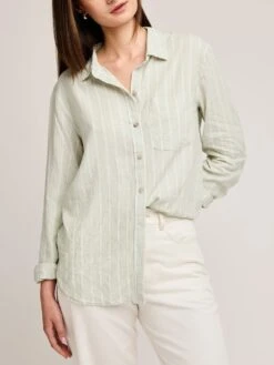 Dominique Long Sleeve Buttondown Shirt(Gentle Fawn Dominique Long Sleeve Buttondown Shirt Women Sp25) -ThinkEmpire Shop GF2501 2858 CACTUS STRIPE 2 17b5