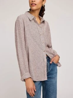 Arabella Long Sleeve Buttondown Shirt(Gentle Fawn Arabella Long Sleeve Buttondown Shirt Women Fa25)