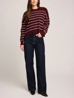 Echo Sweater(Gentle Fawn Echo Sweater Women Fa25) -ThinkEmpire Shop GF2507 3093 MERLOT STRIPE 1 a2e1