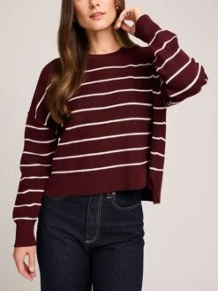 Echo Sweater(Gentle Fawn Echo Sweater Women Fa25) -ThinkEmpire Shop GF2507 3093 MERLOT STRIPE 3 9b69
