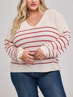 Tucker Sweater(Gentle Fawn Tucker Sweater Women Fa25) -ThinkEmpire Shop GF2508 3672 RED STRIPE 5