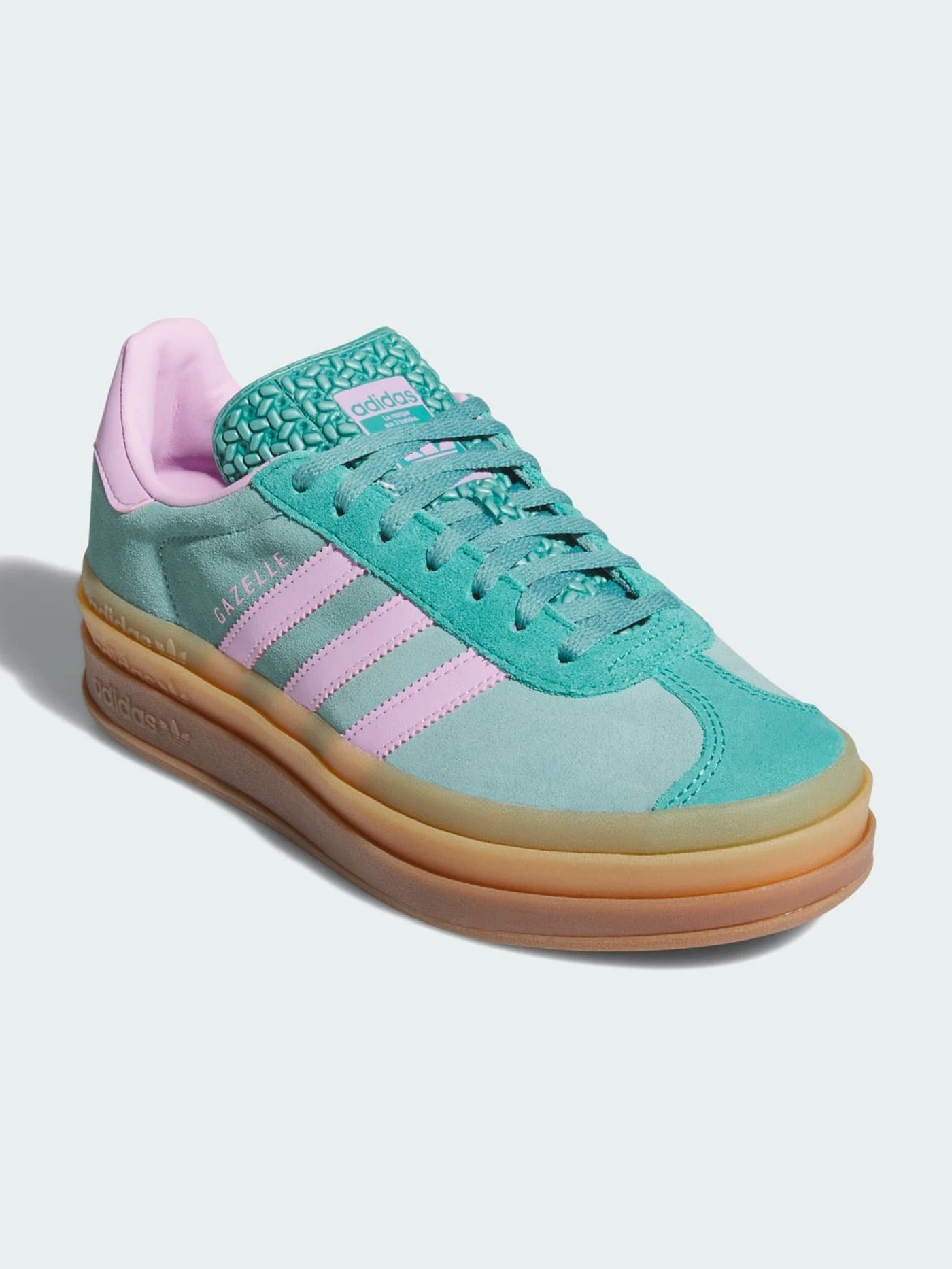 Gazelle Bold Powder Teal/Bliss Lilac/Pure Teal Shoes(Adidas Gazelle Bold Powder Teal Bliss Lilac Pure Teal Shoes Fa25) 3 Gazelle Bold Powder Teal/Bliss Lilac/Pure Teal Shoes(Adidas Gazelle Bold Powder Teal Bliss Lilac Pure Teal Shoes Fa25) - Image 3