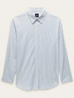 Gillian Striped Long Sleeve Buttondown Shirt(Vans Gillian Striped Long Sleeve Buttondown Shirt Women Sp25) -ThinkEmpire Shop Gillian Striped Button Down Shir