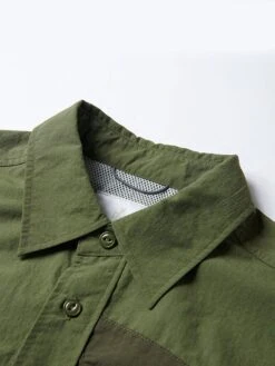 Nylon Brentwood Long Sleeve Buttondown Shirt(Gramicci Nylon Brentwood Long Sleeve Buttondown Shirt Sp25) -ThinkEmpire Shop Gramicci G5SM J038 OLIVE mens sh2